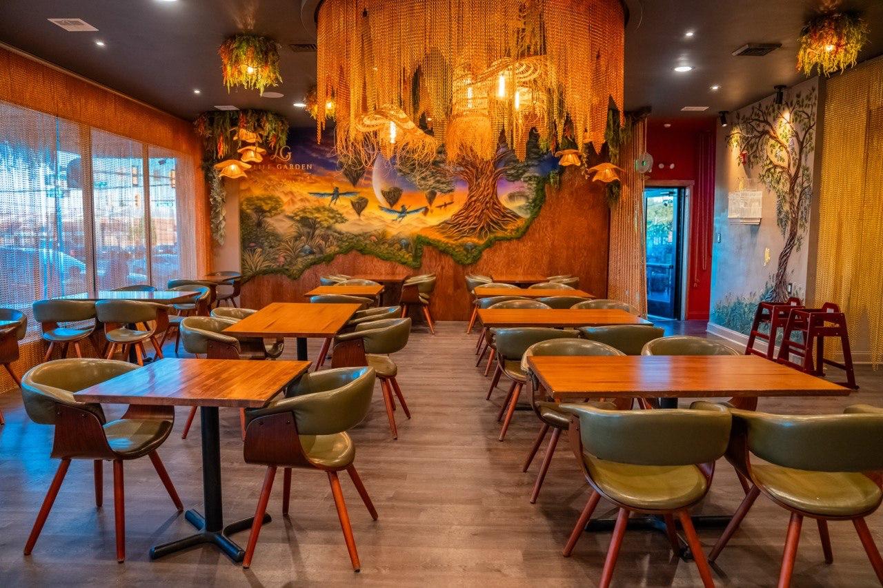 The garden-inspired interior